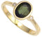 Jobo Damen Ring 585 Gold Gelbgold 1 Turmalin grün 2 Diamanten 0,02ct. Goldring Größe 58