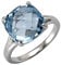 Zeeme Gemstones Damen Ring 925/- Sterling Silber Glänzend Blautopas beh. weiß 358271173