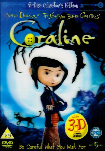 Coraline - 2 Disc Limited Edition (Includes the 2D and 3D Version and 4 Pairs of 3D Glasses) [DVD]