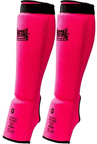 METAL BOXE Protège-Tibias/Pieds Rose M