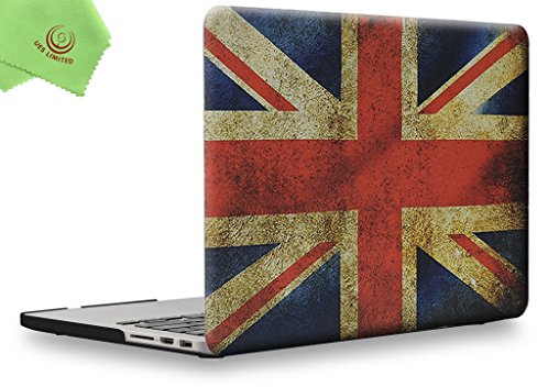 UESWILL Unique Pattern Solid Hard Shell Case Cover Compatible with MacBook Pro (Retina, 13 inch, Early 2015/2014/2013/Late 2012), Model A1502/A1425,No USB-C, No CD-ROM, UK Flag