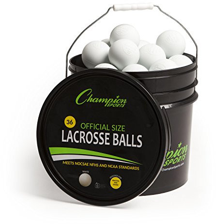 Champion Sports Lbwn36 Lacrosse Boule Seau, Mixte, LBWN36, Blanc, Blanc