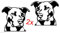 2 Pitbull PIT Bull White Vinyl Decal Stickers for CAR Truck SUV Dog JDM 4x4 MMA LaptopF
