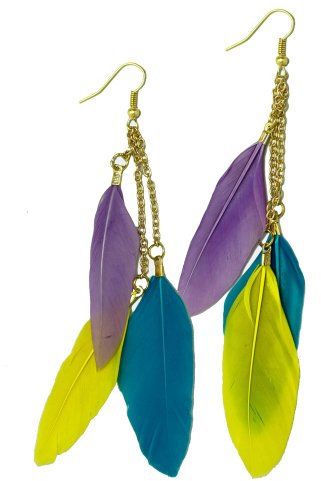 Soul-Cats 1 Paar zauberhafte Ohrringe aus Federn, Modell: Modell 8