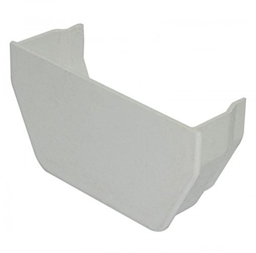 Floplast 114 mm quadrati per grondaia interno arresto fine – bianco