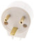 Zenitech - Enchufe macho acodado 20A 2 P+T Blanco
