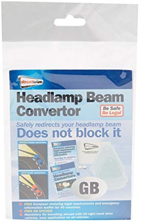 Headlight Beam Deflector Adaptor Conversion Kit | Driving in Europe | UK Sticker Included | Cars Vans Trucks 4x4