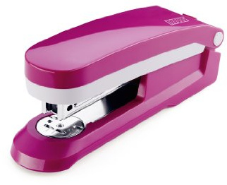 Novus E 25 fresh Heftgerät (25 Blatt Heftleistung, inkl. 200 Klammern und integriertem Klammerentferner) pink glänzend