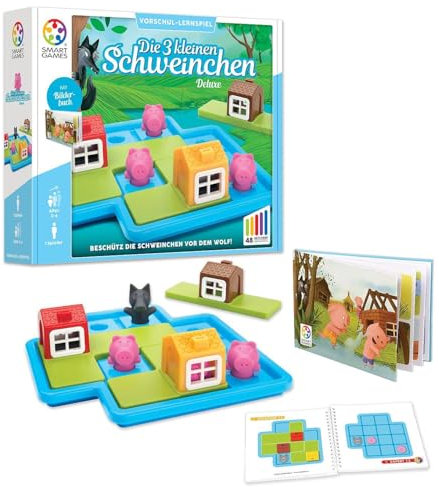 Smart Games SG 023 DE Die drei kleinen Schweinchen Deluxe