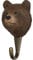 WILDLIFEGARDEN Wildlife Garden WG506 Haken Braunbär - Handgeschnitzter Tierhaken aus Holz und Metall - Sammlung Europäische Tiere