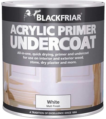 Blackfriar BKFWAP1L Quick Drying Acrylic Primer Undercoat, 1 Litre, White