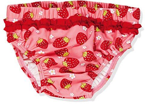 Playshoes UV-Schutz Windelhose Unisex Kinder Badehose Schwimmhose Badebekleidung, Erdbeeren, 74/80