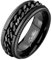 Mianova Herren Band Ring Edelstahl mit Ketten Style Bandring Herrenring Partnerring Biker Rocker Schwarz Größe 65 (20.7)