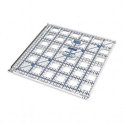 TrueCut Stofflineal mit inch-Einteilung 6, 5 x 6, 5 Zoll (ca. 16, 5 x 16, 5 cm)