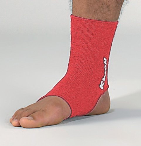 Kwon elastische Fußbandage für Thai / Kickboxen, Größe:L;Farbe:Rot