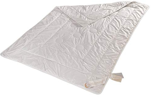 Schlafmond Der kleine Prinz Naturfaser Sommerdecke 155 x 200 cm - wärmeregulierende Bettdecke für warme Nächte - Allergiker Schlafdecke mit Kapok & Schurwolle - Sommer Decke waschbar bis 60 Grad