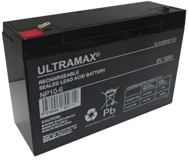 ULTRAMAX 6V 10AH AS 12AH ELECTRIC TOY CAR BATTERY GENUINE NP10-6 NP12-6