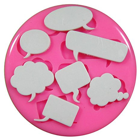 Speech Bubbles in Your Own Words Silicone Mould Mold for Cake Decorating Cake Cupcake Toppers Icing Sugarcraft Tool by Fairie Blessings