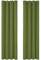 Deconovo Super Soft Solid Thermal Insulated Eyelet Living Room Blackout Curtains for Girls 46 x 90 Inch Green 1 Pair