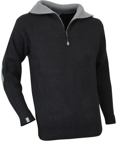 LMA 803170 CACAO Pull Col Camionneur, Noir, Taille 5