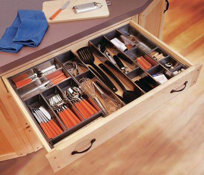 Blum Orgaline para cajones de madera con longitudes 19 1/4 a 20 combinación Kit de acero inoxidable