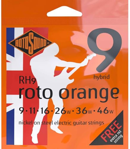 Rotosound RH9 - Juego de cuerdas para guitarra eléctrica de níquel, 11 16 26 36 46