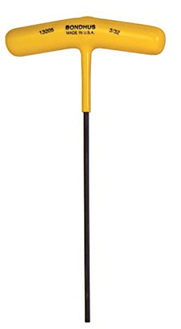 Bondhus, 3/32 T-Handle HEX 6 HEX Blade, 3/32, 15205