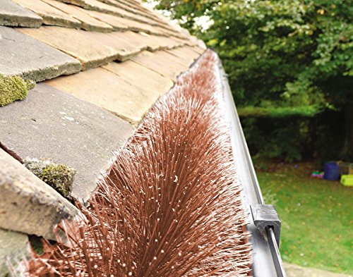 Hedgehog Original Gutter Leaf Guard Filter Brush 4 metre Length Brown