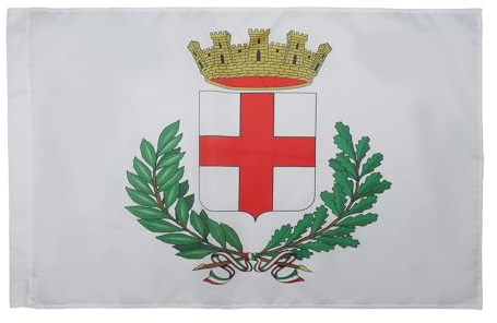 AZ FLAG Flagge Mailand mit Waffen 150x90 cm Milano Polyester 100D Hohlsaum | Für innen und außen dekorative Flagge doppelte Nähte und verstärkte Kanten mit Masttunnel 100D Polyester