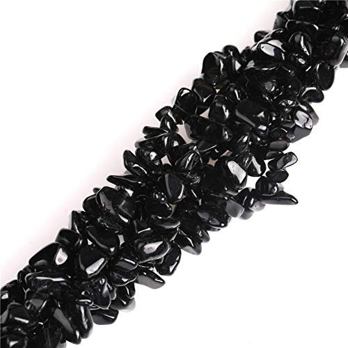 Joe Foreman 6-8mm Black Glass Gravel Gemstone Chips Beads For Jewelry Making Wholesale Beads Loose Beads Freeform Black 34