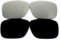 Galaxie verres de rechange pour Oakley Holbrook noir & cendre Gris Couleur Polorized 2 Paires,GRATUIT S&H - noir et gris