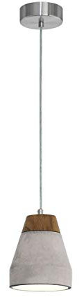 EGLO Pendelleuchte Tarega, 1 flammige Hängeleuchte, Esszimmerlampe mit Lampenschirm aus Holz und Beton, E27 Fassung, Ø 150 mm