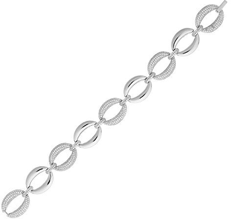 Orphelia Damen-Armband 925 Silber rhodiniert Zirkonia weiß Brillantschliff 18 cm-ZA-7211