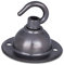 Kompakter Baldachin für Lampe, Deckenbaldachin aus Messing mit Haken, Bronze Antik - inkl. Montagematerial und Zugentlastung