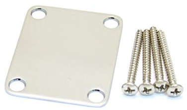 Fender 4-Bolt Vintage-Style Neck Plate Plain (No Serial Number or Logo) (Chrome)
