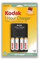 KODAK Ni-MH 1-Hour Battery Charger K6200-PC-C+4 - Battery charger 4xAA, 2xAAA - included batteries: 4 x AA NiMH