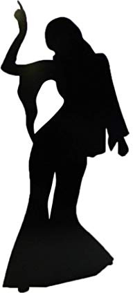 Star Cutouts SC108 Disco Dancer Female Silhouette – Cardboard Cutout | Fun 70s Disco Party & Retro Event Decoration
