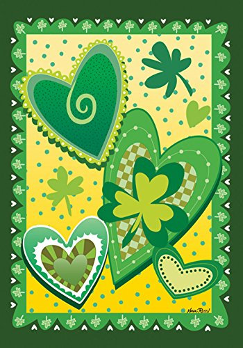 toland Home Jardin Heart O 'Les Irlandais Drapeau Jardin House-L-28 x 40 Vert/Jaune