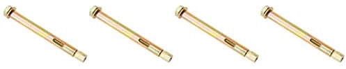 Merriway BH02863 (4 Pcs) Hex Bolt Sleeve Concrete Anchor, M8 x 10 x 100mm (5/16 inch x 4 inch) - Pack of 4 Pieces
