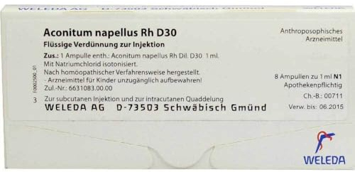 ACONITUM NAPELLUS Rh D 30 Ampullen 8X1 ml
