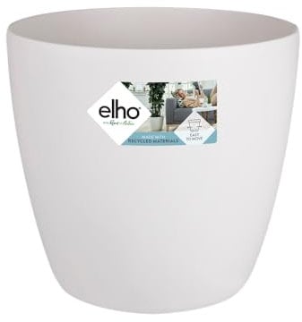 elho Brussels Rund Rollen 40 - Blumentopf für Innen - Ø 39.0 x H 36.5 cm - Weiß/Weiss