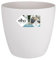 Elho Brussels Round Wheels 40 - Vaso per Interno - Ø 39.0 x H 36.5 cm - Bianco/White