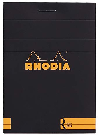 Rhodia 112012C NotizblockLe R N.11 7,4x10,5cm 70 Blatt liniert Schwarz