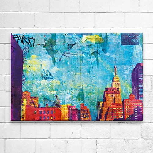 Kunstbruder Graffiti Sky is The Limit (div. Größen) - Kunst Druck auf Leinwand 120x180cm