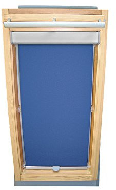 Easy-Shadow - Abdunkelungsrollo Rollo mit Blende Thermo blau für Velux DKL/DKU/RHL/RHU-EP GGU,GPU,GHU,GTU FK06 ALU // Maßanfertigung