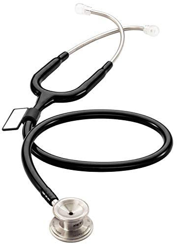 MDF MD One - Premium Zweikopf-Stethoskop aus rostfreiem Stahl für Kinderärzte -Gratis-Parts-for-Life & Lebenslange-Garantie - (MDF777C) (Schwarz (NoirNoir))