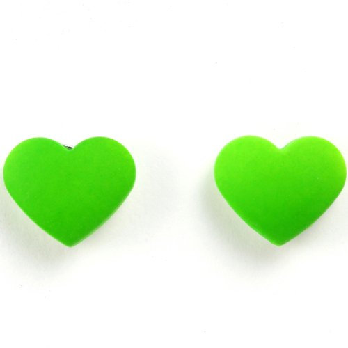 JewelryWe MAGNET Ohrstecker Herz Ohrringe: Grün Herzförmig Magnetische Ohrstecker Neon Fake Plugs MAGNETOHRRINGE Fake Piercing Tunnel Ohrringe Ohne Ohrloch Ohrschmuck für Damen Mädchen