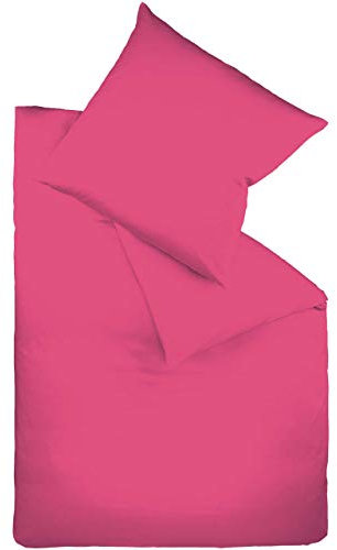 fleuresse Mako-Satin-Bettwäsche Colours Cassis 4512 Größe 240 x 220 cm + 2 Kissenbezüge 80 x 80 cm