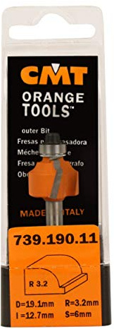 CMT ORANGE TOOLS 939.160.11 - RADIUS-FRÄSERM/ANLAUF. HM S=8 D=15.9 R=1.6