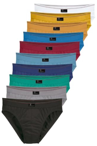 Le Jogger Herren, Slip (10 Stück), in schönem Farbmix oder nur einfarbig | Farben, Kleines Logo am Bund, 100% Baumwolle, Für die ganze Woche, Abwechslungsreicher Look, Großes Vorratspack